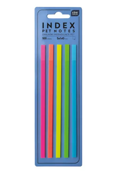 Interdruk Zak�adki indeksuj�ce paski Pet Neon 140mm 100 szt.