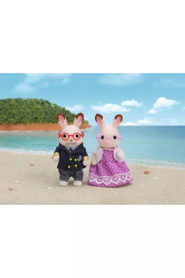 Sylvanian Dziadkowie krlikw z czekoladowymi uszkami