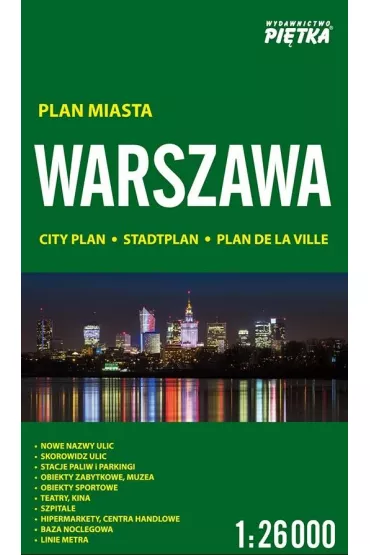 Warszawa 1:26 000 plan miasta PI�TKA