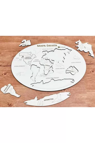 Mapa �wiata kontynenty i oceany