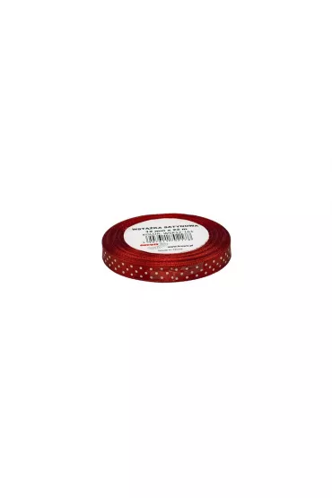 Wst��ka satynowa w kropki 12mm x 22m