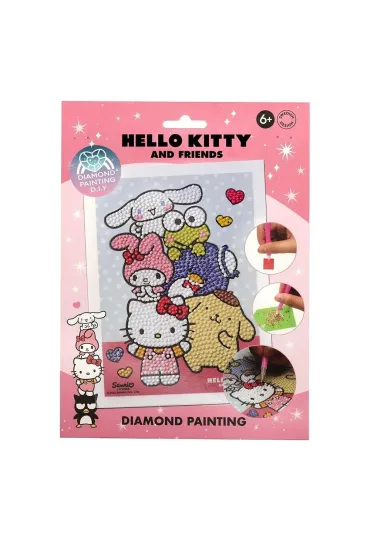 Maluj diamentami po numerach Hello Kitty Micki