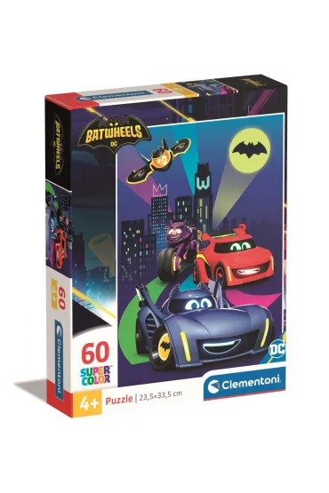 Puzzle 60 el. SuperColor. Batwheels Clementoni