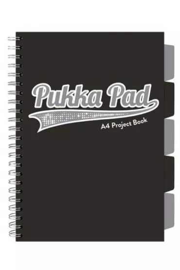 Pukka Pad Project Book Black A4 kratka 100 kartek 3 szt.