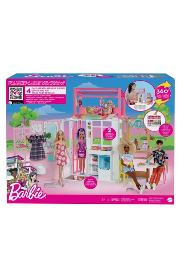 Barbie Kompaktowy domek dla lalek HCD47 Mattel