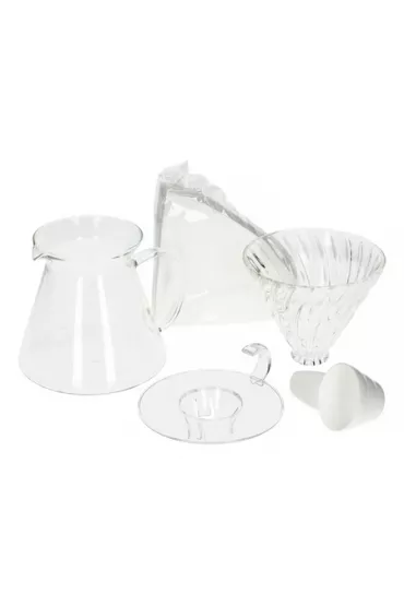Hario V60 Glass Brewing Kit Zestaw szklany dripper + serwer + filtry