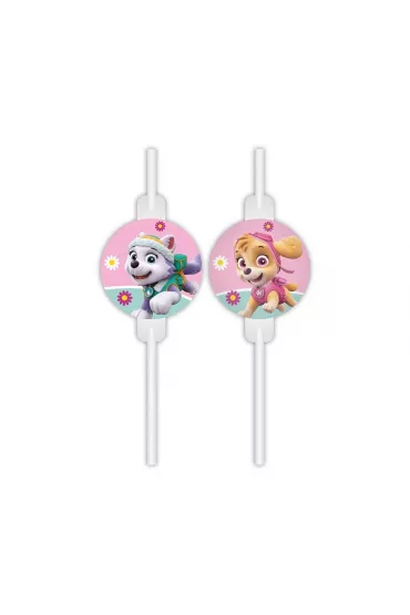 Psi Patrol Rurki papierowe z medalionem Paw Patrol 4 szt.