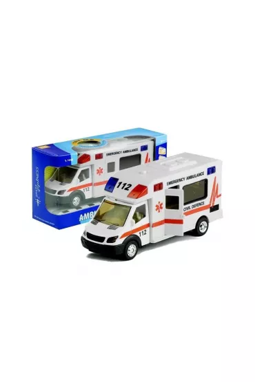 Ambulans Karetka Pogotowie Je�dzi Gra �wieci 1:48 LeanToys