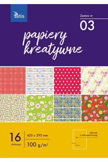 Tetis Papiery Kreatywne A3 Zestaw Nr 03