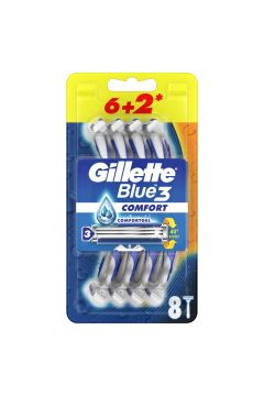 Gillette Blue 3 Comfort jednorazowe maszynki do golenia dla mczyzn 8 szt.