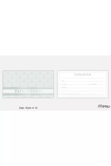Stamp Zaproszenie Style nr 15 10 szt.