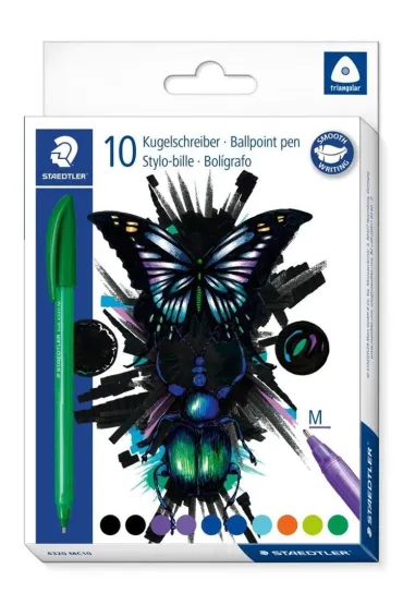 Staedtler D�ugopis tr�jk�tny M 10 kolor�w 10 szt.