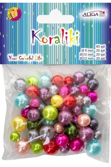 Aliga Koraliki plastikowe 60 szt
