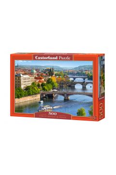Puzzle 500 el. Widok mostw w Pradze Castorland