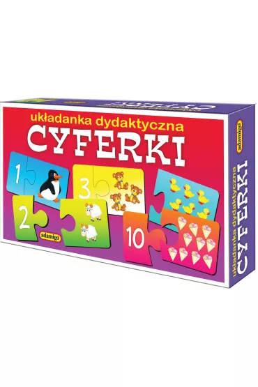 Puzzle Puzzlowa uk�adanka dydaktyczna Cyferki Adamigo