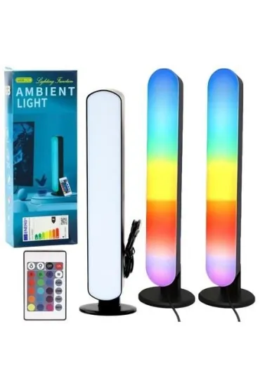 LeanToys Zestaw Lampy Ambient RGB LED Gamingowe na Biurko P