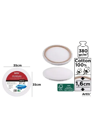 Artix Podobrazie okr�g�e 35x35x1.6cm, 380g