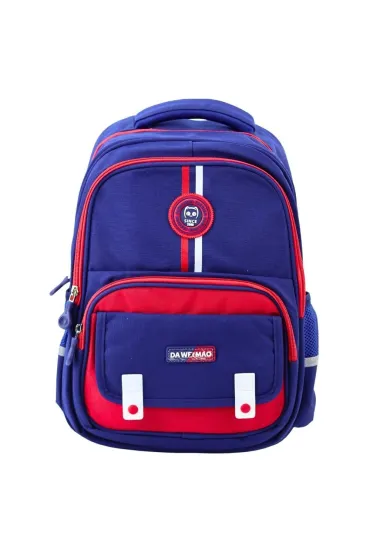 LeanToys Plecak szkolny granatowo czerwony 20L