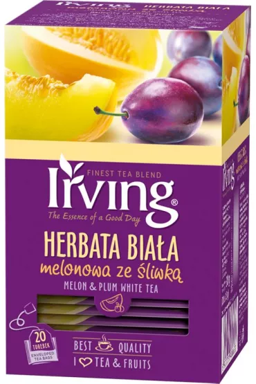 Irving Herbata bia�a melonowa ze �liwk� 20 szt.