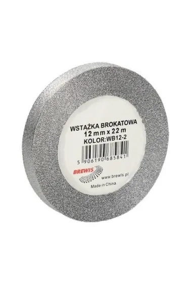 Brewis Wst��ka brokatowa srebrna 20m x 12mm