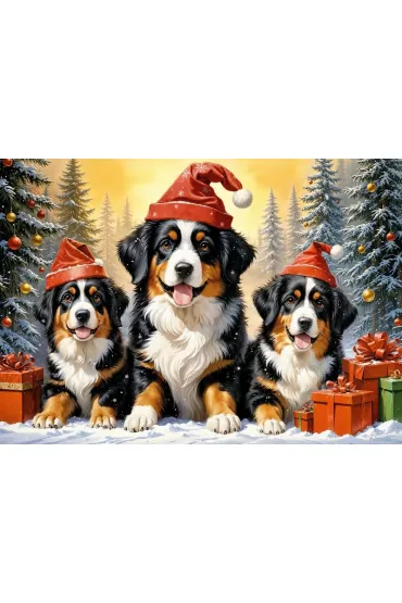 Puzzle 1000 el. Holiday Puppies 31254 CherryPazzi