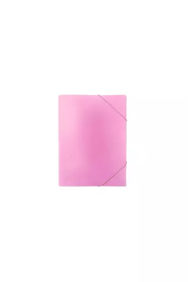 Biurfol Teczka A4 z gumk� PP pastel r�owy