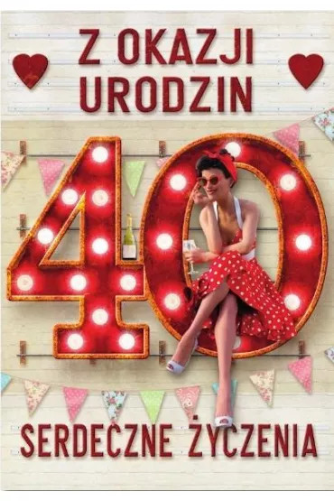 Trend Kartka okoliczno�ciowa Urodziny du�a 40 TDF24