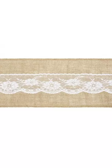 PartyDeco Szarfa na krzes�o jutowa 15x275cm