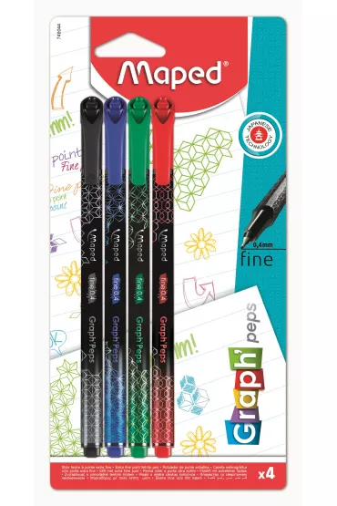 Maped Cienkopis Graph Peps Deco 4 szt.
