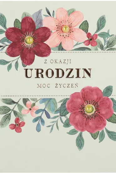 Karnet okazjonalny B6 z kopert� Urodziny kobieta PAN DRAGON HM 200-3137