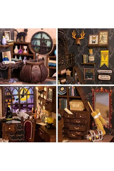 Puzzle Miniaturowy domek Book Nook Magiczna apteka Habarri