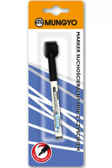 Mungyo Marker sucho�cieralny mini z czy�cikiem czarny