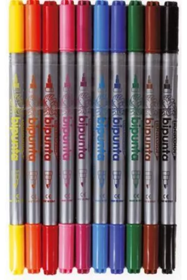 Fibracolor Pisaki Double Point w etui 10 szt.