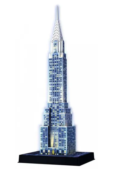 Puzzle 3D Budynki noc�: Wie�owiec Chrystler Building Ravensburger