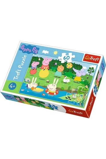 Puzzle 60 el. Wakacyjna zabawa. Peppa Pig Trefl