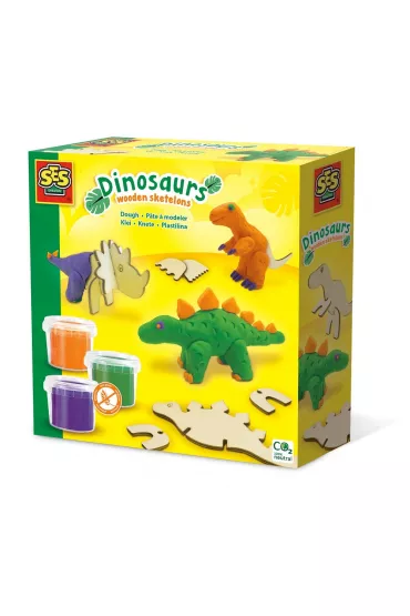 Ciasto masa Drewniane dinozaury Ses Creative