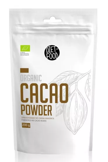 Diet-Food Kakao w proszku o obnionej zawartoci tuszczu 200 g Bio