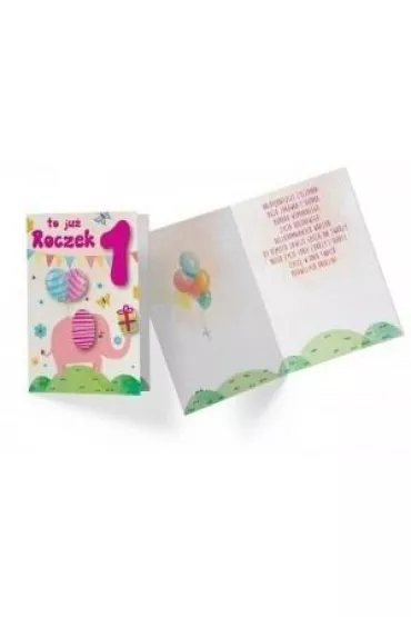 Kukartka Karnet DK-719 Urodziny Roczek