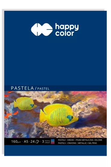 Happy Color Blok do pasteli Art A5, 160g, 3 kolor�w, 24 arkusze