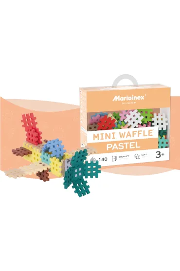 Klocki konstrukcyjne Mini Waffle 140 element�w Pastel MARIOINEX 903650