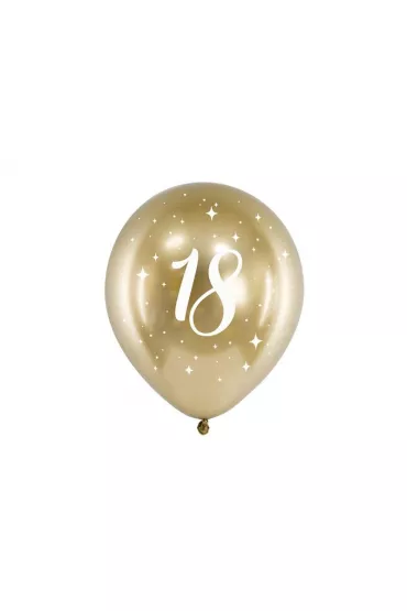 PartyDeco Balony Gloss 18-stka z�ote 30cm
