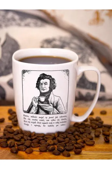 Nadwyraz.com Kubek ceramiczny bia�y Adam Mickiewicz