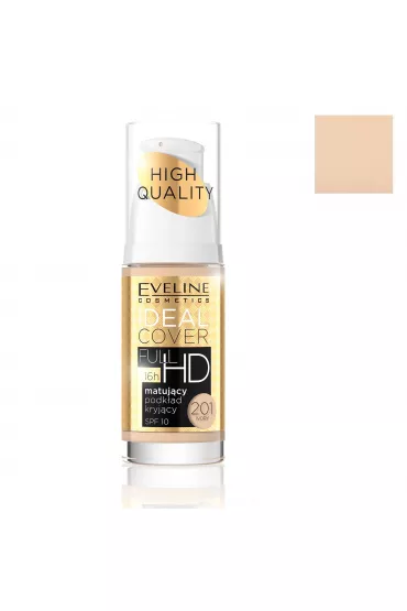 Eveline Cosmetics Ideal Cover Full HD Foundation SPF10 matuj�cy podk�ad kryj�cy 201 Ivory 30 ml