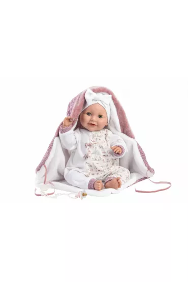 Lalka 74040 bobas Lala w r�owym beciku 42cm Llorens