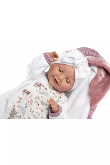 Lalka 74040 bobas Lala w r�owym beciku 42cm Llorens