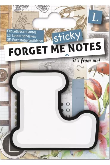 If Forget me sticky. Notes kart samoprzylepne litera L