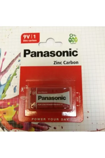 Bateria 6F22R w�glowo-cynkowa Panasonic 1szt/blister