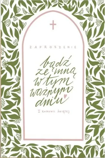 Zaproszenie Komunia (5 szt)