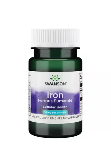 Swanson Iron Ferrous Fumarate 18 mg Suplement diety 60 kaps.