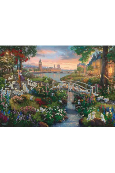 Puzzle 1000 el. 101 dalmaty�czyk�w Schmidt - Thomas  Kinkade